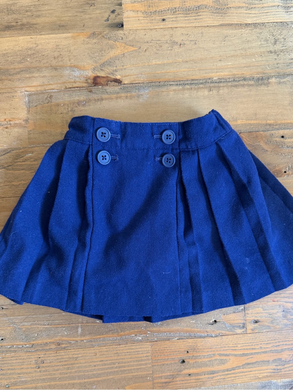 Mini Boden Navy Blue Kids skirt with Button Detail
